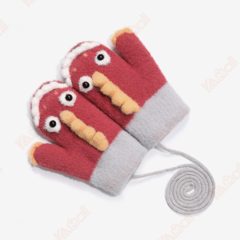 red plush glove for kids